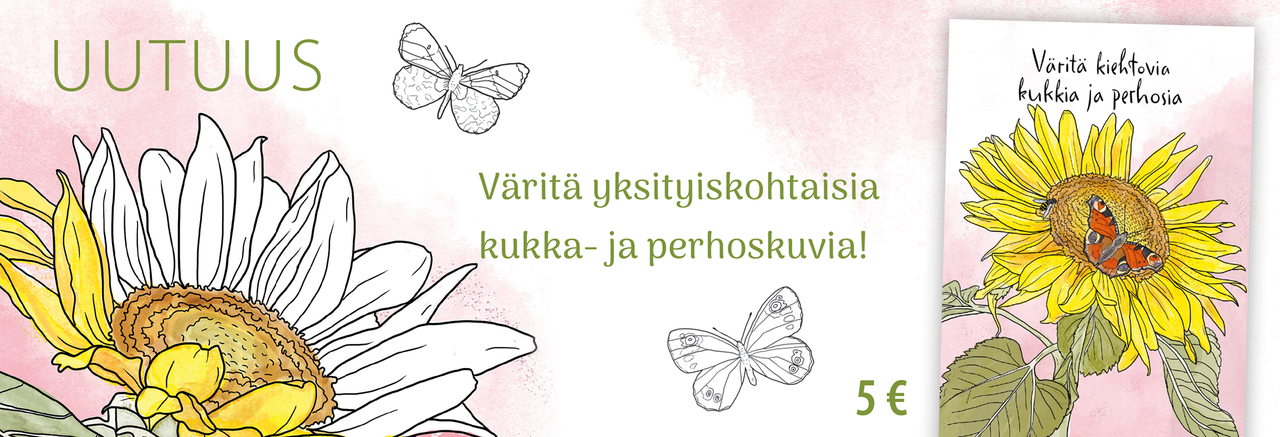 V&auml;rit&auml; kiehtovia kukkia ja perhosia